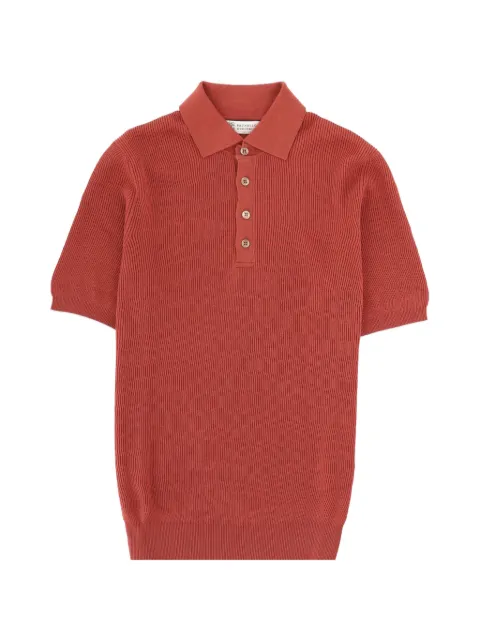 Brunello Cucinelli ribbed polo shirt Red M29400025CIJ11