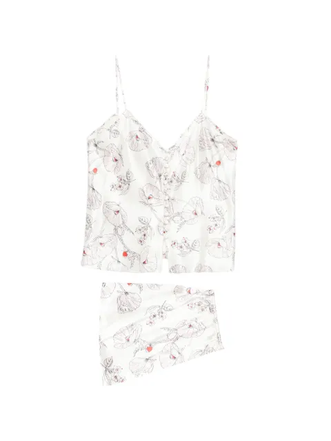 Olivia von Halle Etta floral-print pajamas Neutrals SS26044