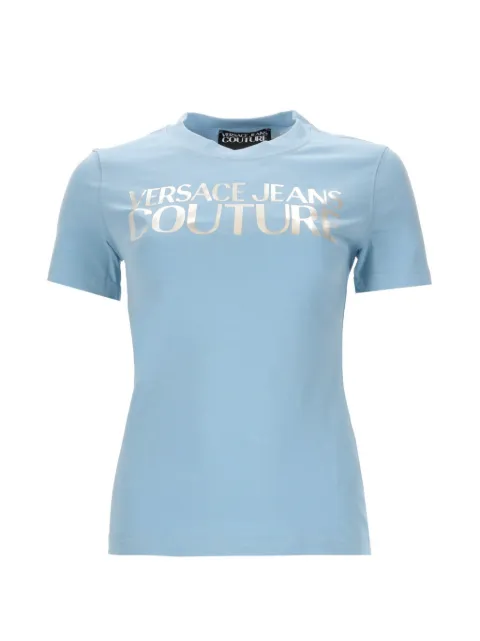 Versace Jeans Couture logo-print T-shirt Blue 80HAHT00CJ03T291