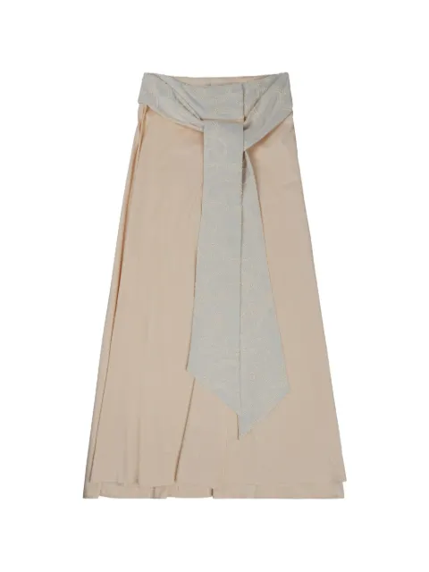 OSCAR The Collection wrap-around maxi skirt Neutrals S26032061