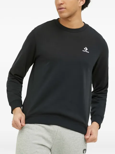 Converse Go-To logo-detail crew-neck sweatshirt Black 10023861