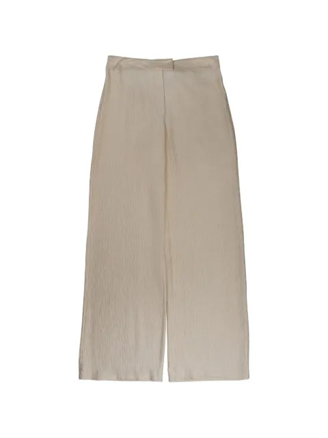 OSCAR The Collection crinkled wide-leg trousers Neutrals S26022701