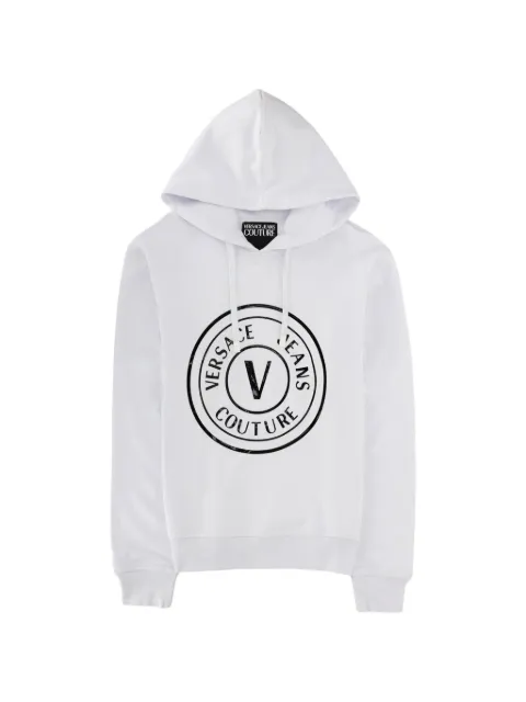 Versace Jeans Couture logo hoodie White 80GAIE03CF00E003