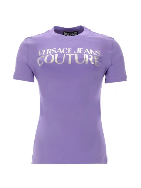 Versace Jeans Couture logo T-shirt Purple 80HAHT00CJ03T338