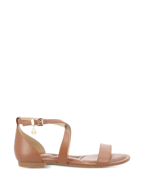 Michael Michael Kors crisscross charm-detail sandals Brown 40S6AXFS1L