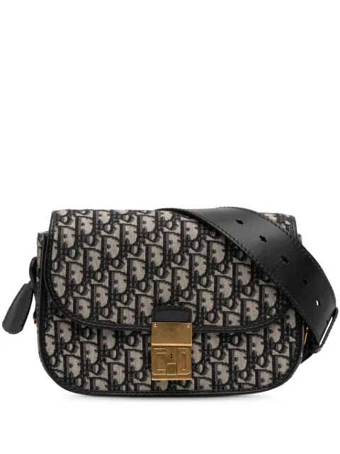 Christian Dior Pre-Owned 2018 Oblique Canvas Flap crossbody bag Blue 739SSU0JVN9H6XOQ