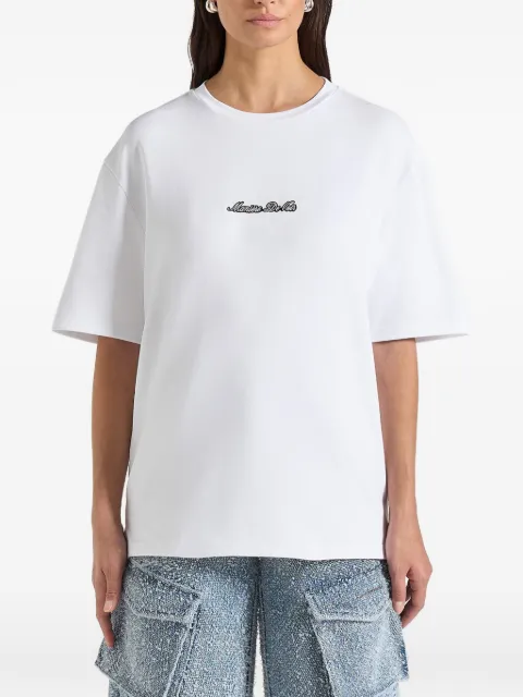Manière De Voir TS001 in white Signature relaxed-fit cotton T-shirt White UNX0009