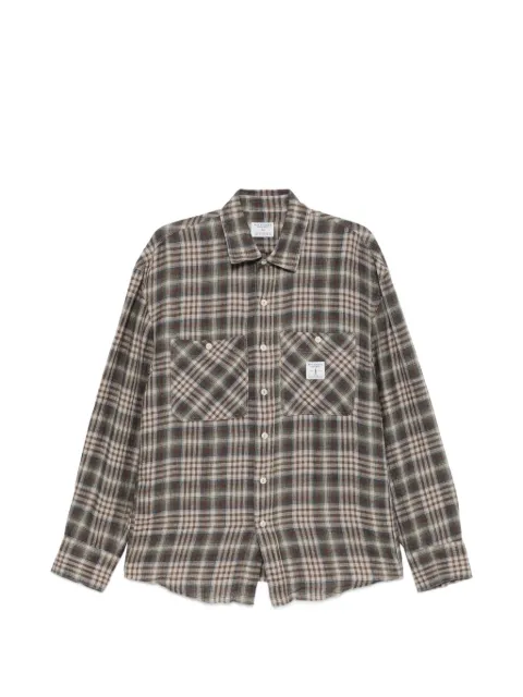 Roy Rogers patch-pocket checked shirt Neutrals RRW007CR510124