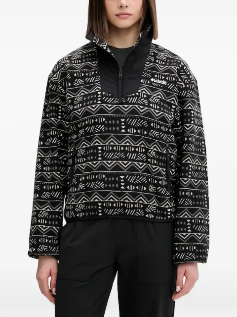 Columbia patterned zip-up top Black 2136204