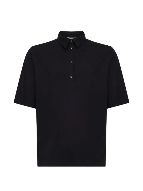 Blanca Vita four-button placket polo shirt Black 3348U41470999