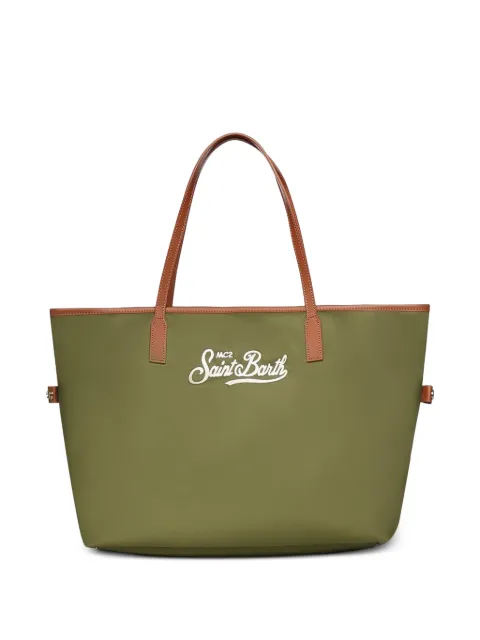 MC2 Saint Barth City logo-embroidered tote bag Green CB000200219L