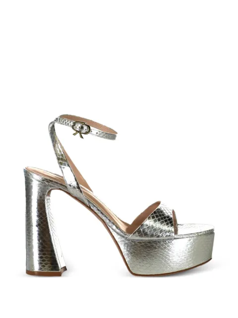 Gianvito Rossi Nancy platform buckle sandals Silver G3249270RICAYE