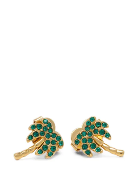 Kate Spade Away We Go crystal-embellished palm-tree earrings Gold KH547