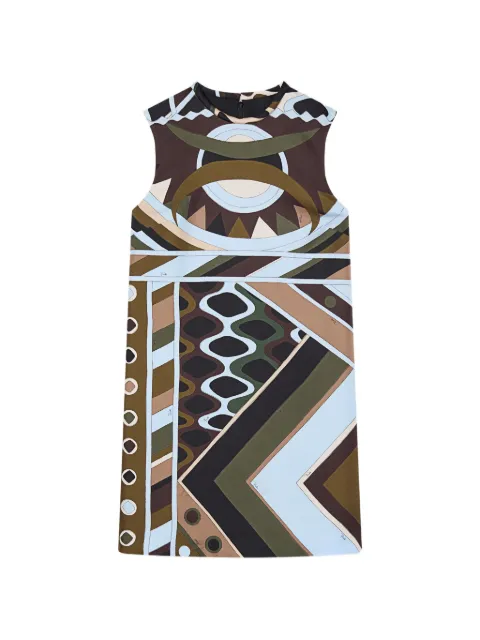 PUCCI Vivara-print silk dress Brown 6HRG056H841