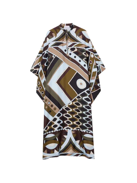 PUCCI Vivara-print silk kaftan Brown 6HRL786H841