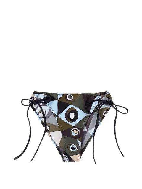 PUCCI Occhi-print adjustable bikini bottoms Green 6HMX286H865