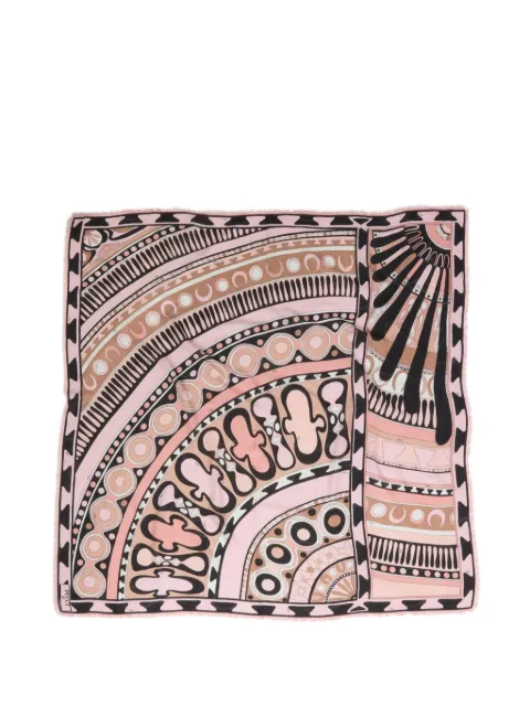 PUCCI Soleil print wool and silk pashmina Pink 6HGB706HC25