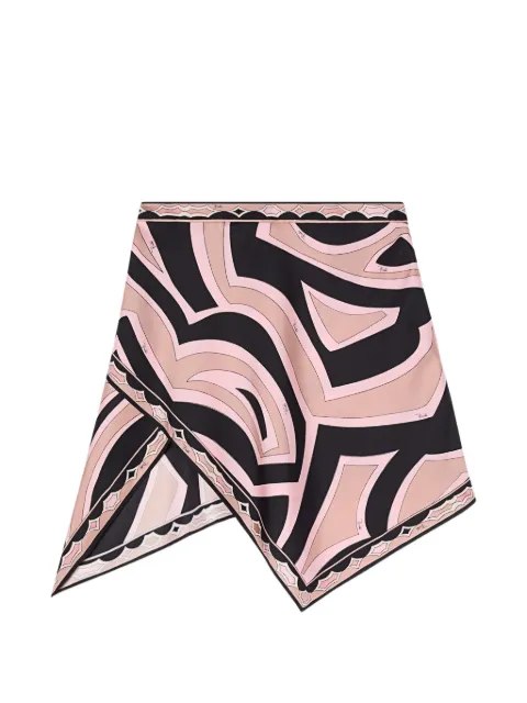 PUCCI Labirinto print silk scarf skirt Black 6HRV856H852