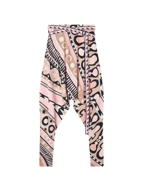 PUCCI flowing pants with printed belt Pink 6HJT226H887