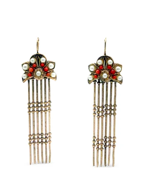 Jennifer Gibson Jewellery 1970s victorian tassel earrings Gold JGJCORALTASERG