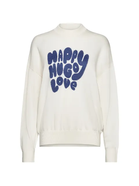 HUGO long-sleeve sweater White 50522527