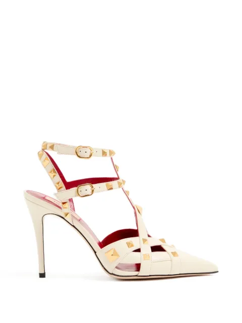 Valentino Garavani Studdy kidskin pumps 100mm Neutrals WS0NW0JYW