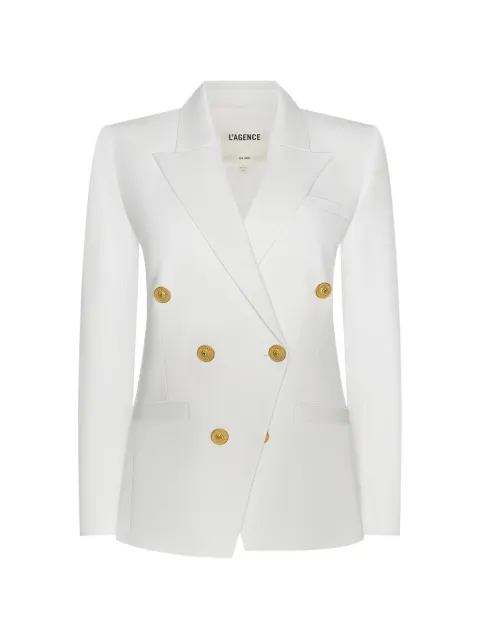 L'Agence Kyomi double-breasted blazer White 1981NGX