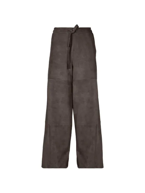 Desa 1972 tie-waist suede palazzo trousers Brown K14903