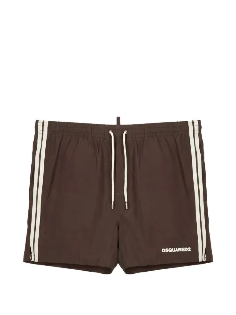 DSQUARED2 logo midi swim shorts Brown D7B626670ISA01
