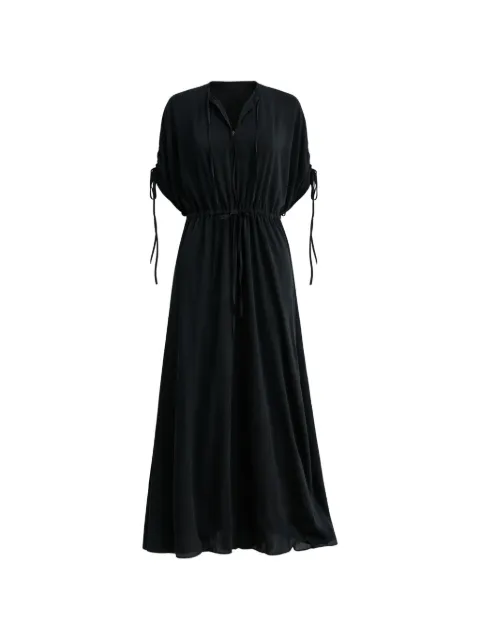 PSOPHIA drawstring midi dress Black 234DRS2729