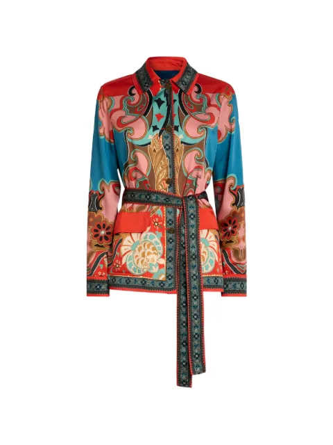 ETRO belt patterned jacket Red WRCA012299SPSJ8X0888