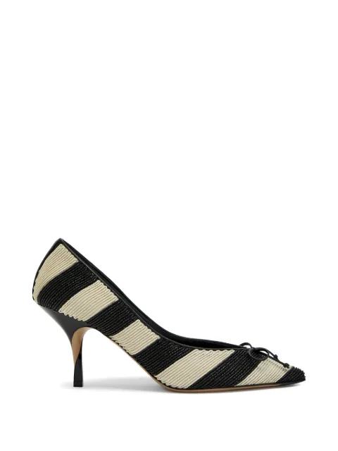 Jacquemus striped bow pumps Black FOW00178AE00064