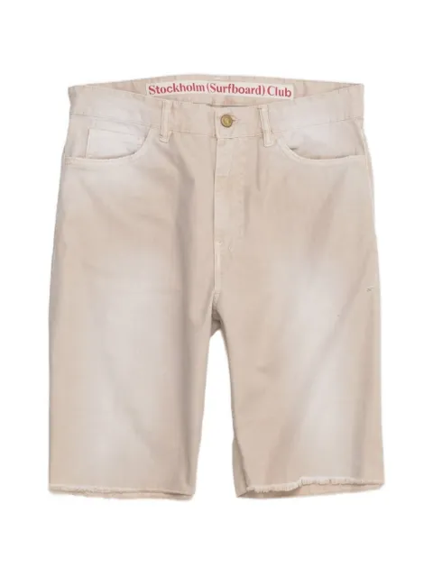 Stockholm Surfboard Club raw-hem shorts Brown U5000247