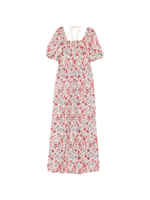 Antik Batik Annie puff-sleeve floral maxi dress Neutrals ANNIE1LDR