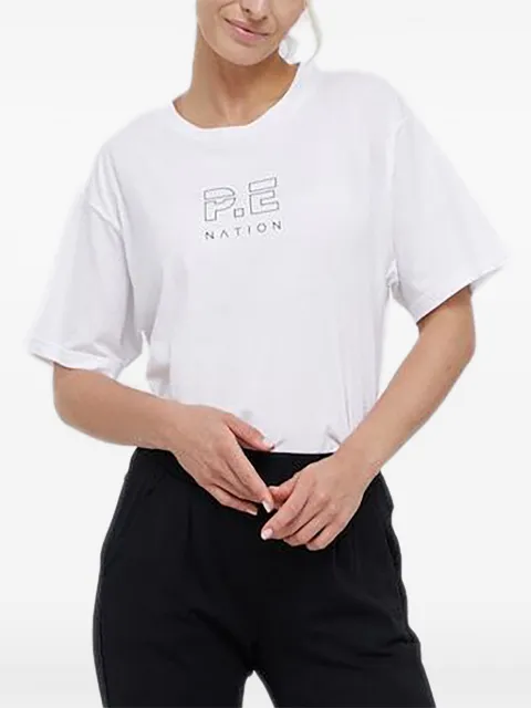 P.E Nation logo-print T-shirt White PEBASICST038