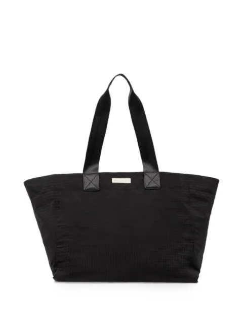 P.E Nation Nation Residency grid-texture logo-plaque tote bag Black 251A137