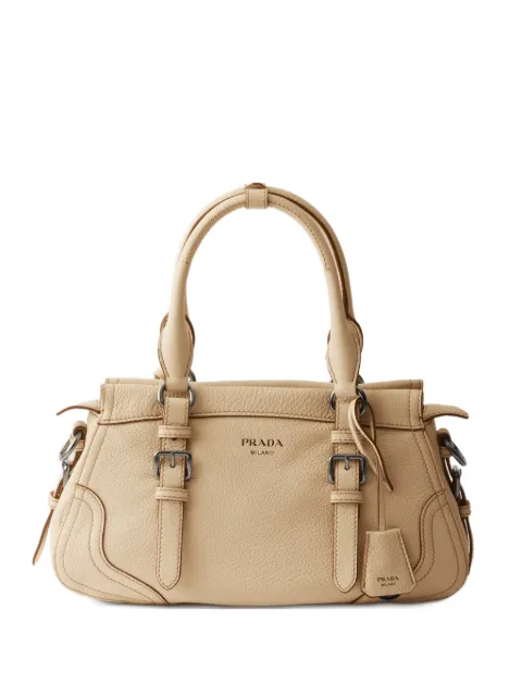 Prada large leather tote bag Neutrals 1BG604VOOO2HIK