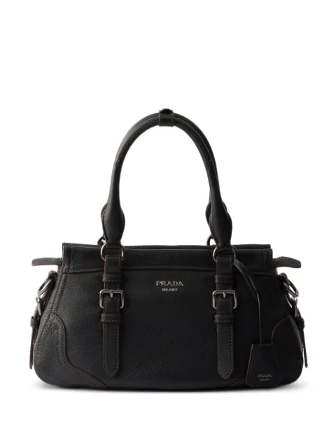 Prada large leather tote bag Black 1BG604VOOO2HIK