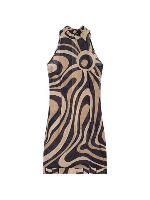 PUCCI Marmo-print dress with ruffle details Black 6HJG306H760