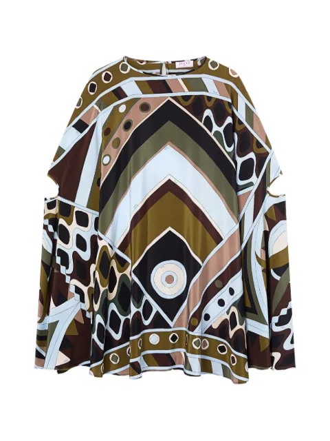 PUCCI Vivara-print silk kaftan Green 6HRL026H843