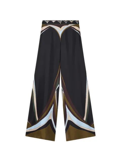 PUCCI Fari print silk palazzo pants Black 6HRT036H872