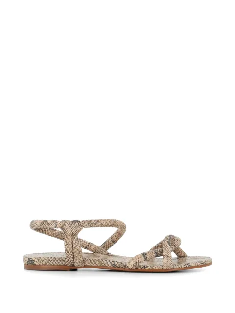Del Carlo 12107 twisted-strap sandals Neutrals 12107