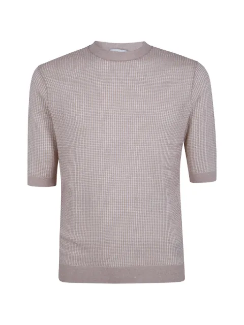 Ballantyne waffle-knit cotton T-shirt Neutrals B2W22914CZ9098