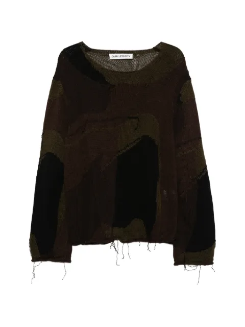 OUR LEGACY Rigid Popover camouflage knitted sweater Brown M2263RO