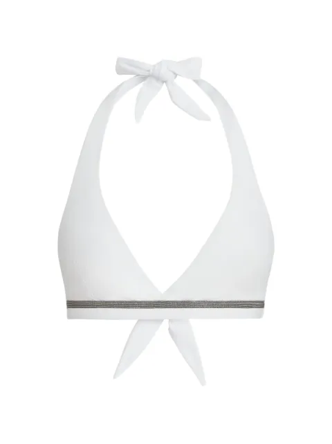 Brunello Cucinelli monili-detail bikini top White ML902VS479C001