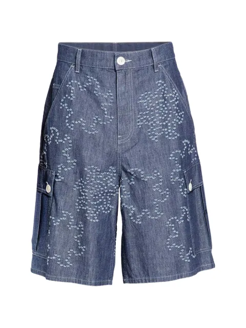 Marni embroidered denim shorts Blue PUJU0125S4USCY72