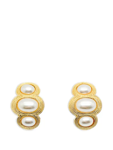 Jennifer Gibson Jewellery 1980s Napier huggie earrings Gold JGJNAPTRIOERG