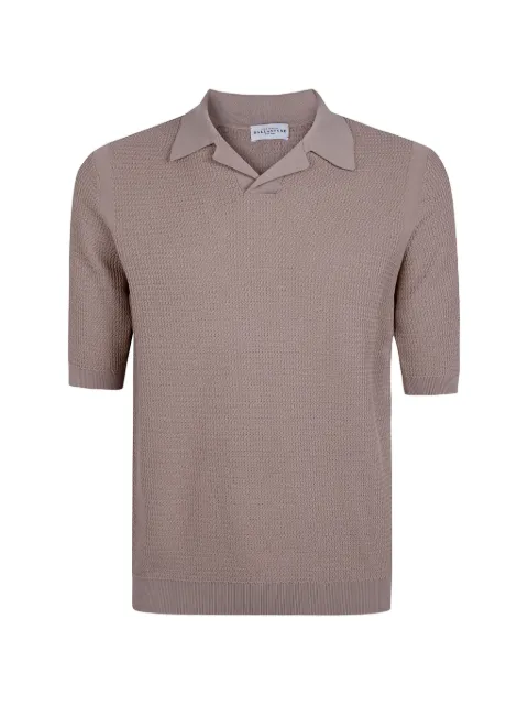 Ballantyne waffle-knit collared T-shirt Neutrals B2W23114CT4