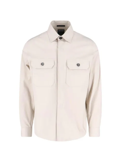 Zegna pocket shirt Neutrals RUHV16A3SOT8B