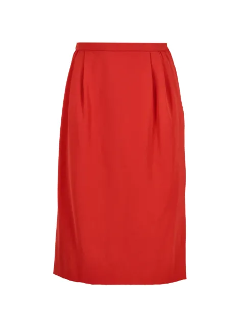 Valentino Garavani Pre-Owned side-split midi pencil skirt Red B1602899